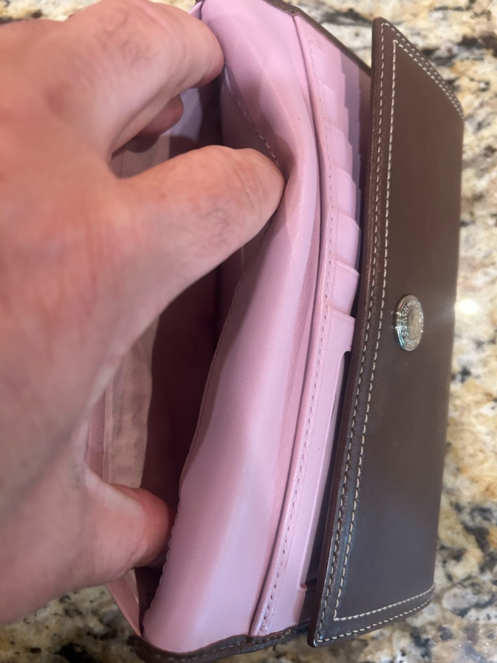 Coach Brown Leather Zip-Around Wallet Clutch Organizer - Picture 9 of 12
